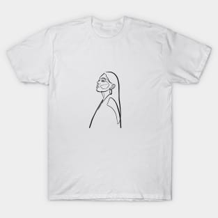 Women Face One Line T-Shirt